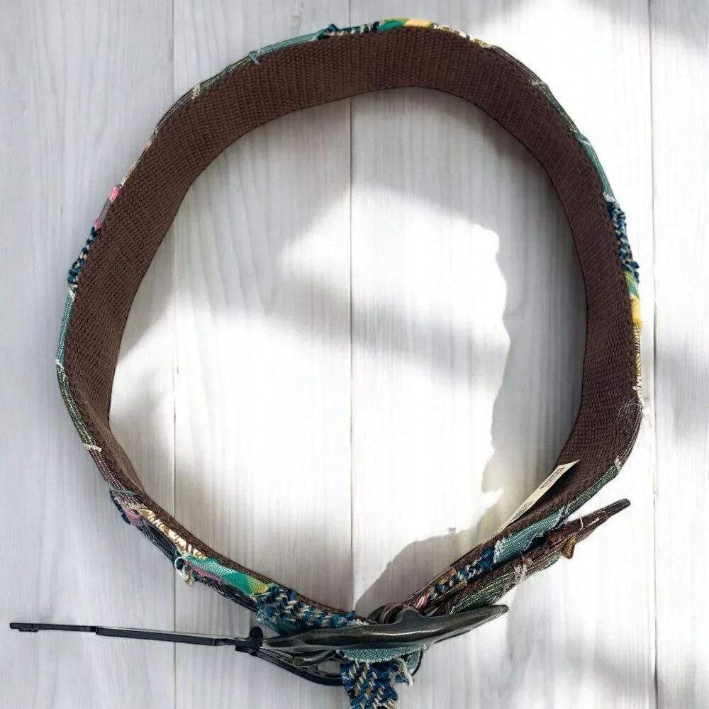 Levi's Big Boys Patchwork & Leather Belt Multicolor & Brown 4094-20 Size Small